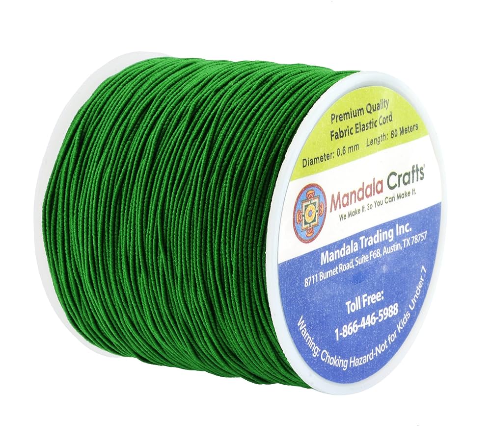 Amazon.com: Mandala Crafts Green Shirring Elastic Thread for